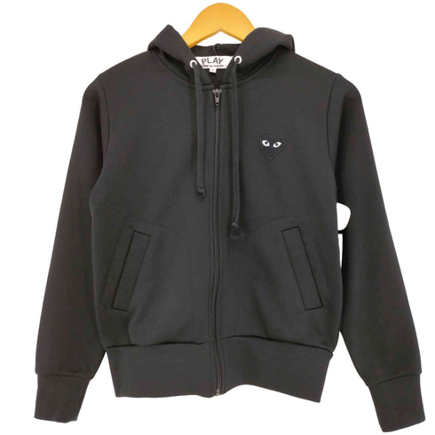 プレイコムデギャルソン PLAY COMME des GARCONS 18aw ブラックハートワッペン バックプリント ジップアップ パーカー レディース JPN:S