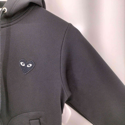 プレイコムデギャルソン PLAY COMME des GARCONS 18aw ブラックハートワッペン バックプリント ジップアップ パーカー レディース JPN:S