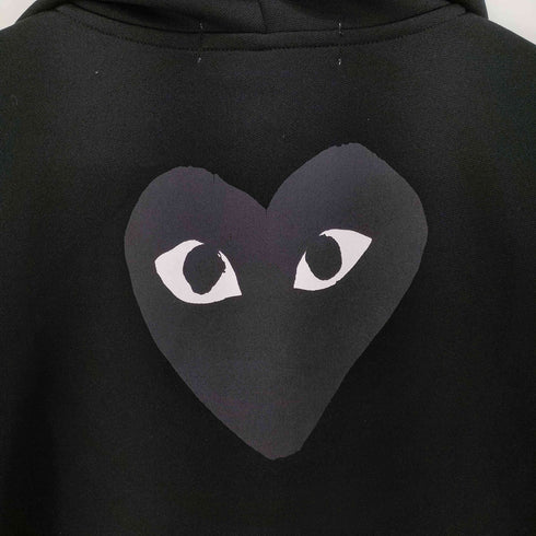 プレイコムデギャルソン PLAY COMME des GARCONS 18aw ブラックハートワッペン バックプリント ジップアップ パーカー レディース JPN:S