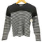 ブラックコムデギャルソン BLACK COMME des GARCONS 16ss ボーダードッキング クルーネック 長袖 カットソー レディース JPN:XS