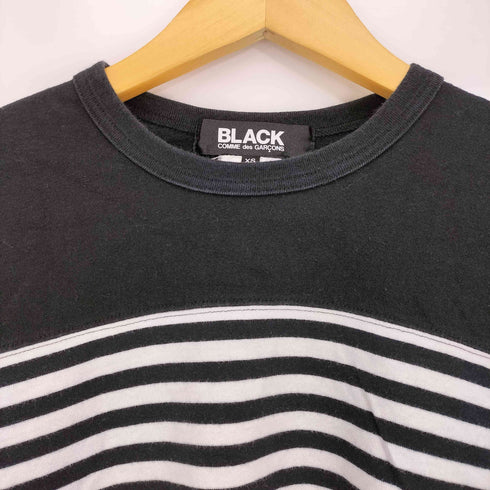 ブラックコムデギャルソン BLACK COMME des GARCONS 16ss ボーダードッキング クルーネック 長袖 カットソー レディース JPN:XS