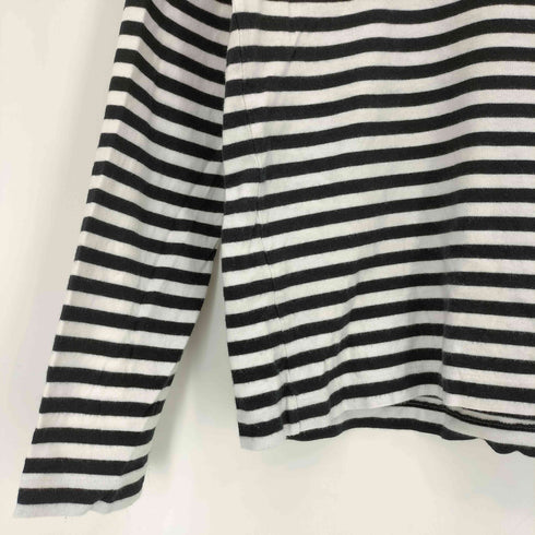 ブラックコムデギャルソン BLACK COMME des GARCONS 16ss ボーダードッキング クルーネック 長袖 カットソー レディース JPN:XS