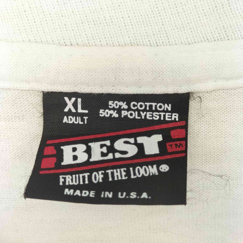 フルーツオブザルーム FRUIT OF THE LOOM 90s USA製 シングルステッチ アートプリント クルーネック ショートスリーブ Tシャツ メンズ import:XL