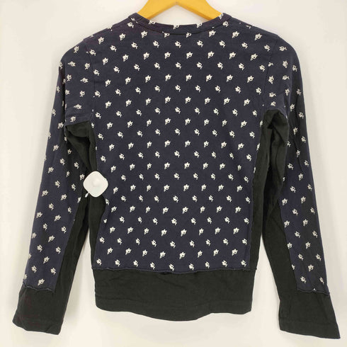 コムデギャルソンコムデギャルソン COMME des GARCONS COMME des GARCONS 14ss 小花柄プリント 切替 クルーネック 長袖 カットソー レディース JPN:XS