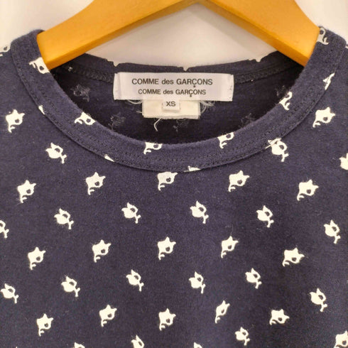 コムデギャルソンコムデギャルソン COMME des GARCONS COMME des GARCONS 14ss 小花柄プリント 切替 クルーネック 長袖 カットソー レディース JPN:XS