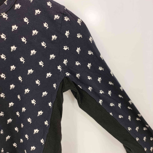 コムデギャルソンコムデギャルソン COMME des GARCONS COMME des GARCONS 14ss 小花柄プリント 切替 クルーネック 長袖 カットソー レディース JPN:XS