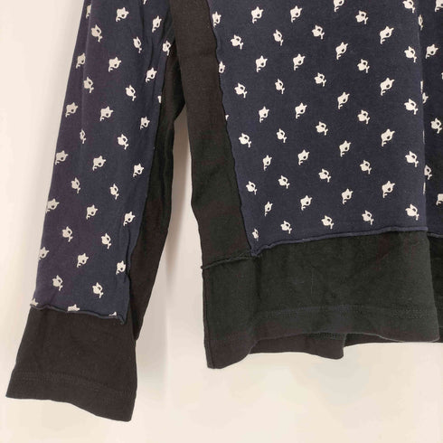 コムデギャルソンコムデギャルソン COMME des GARCONS COMME des GARCONS 14ss 小花柄プリント 切替 クルーネック 長袖 カットソー レディース JPN:XS