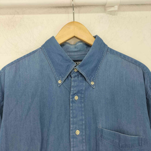 ランズエンド LANDS END 90-00s USA製 コットン デニム ボタンダウンシャツ メンズ 16 1/2 /34