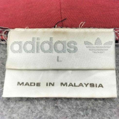 アディダスオリジナルス adidas Originals 80s-90s 万国旗タグ レーヨン混 サイドジップ プルオーバー パーカー メンズ import:L