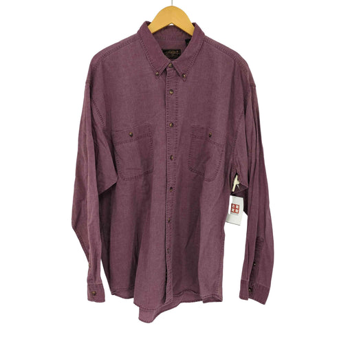 エディーバウアー Eddie Bauer 80-90s USA製 黒タグ コットン ボタンダウンシャツ メンズ import:XL