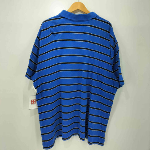 ノーティカ NAUTICA 00s ヨット刺繍 ボーダー ポロシャツ メンズ import:XXL