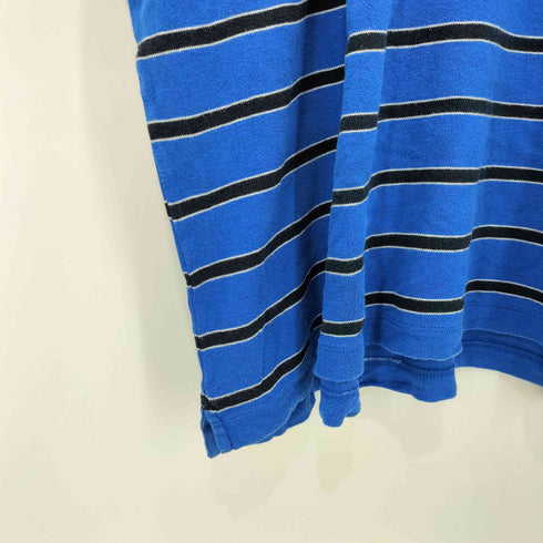 ノーティカ NAUTICA 00s ヨット刺繍 ボーダー ポロシャツ メンズ import:XXL