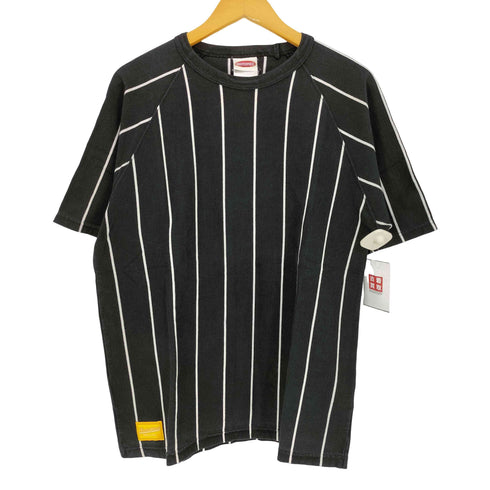 マスターピース master-piece 00s ストライプ コットン クルーネック 半袖Tシャツ メンズ import:L