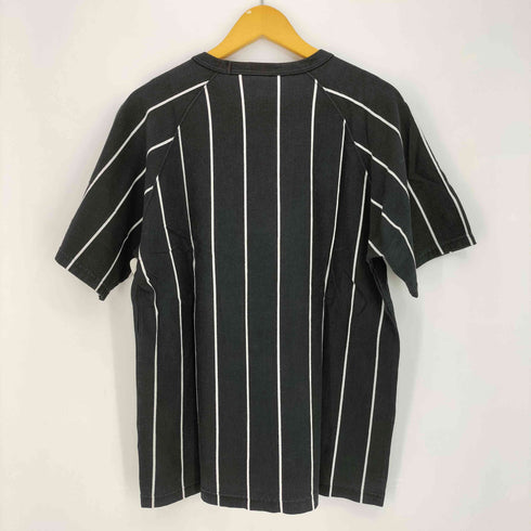 マスターピース master-piece 00s ストライプ コットン クルーネック 半袖Tシャツ メンズ import:L