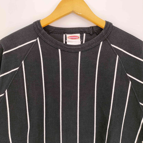 マスターピース master-piece 00s ストライプ コットン クルーネック 半袖Tシャツ メンズ import:L