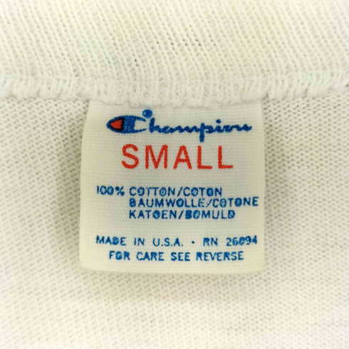 チャンピオン Champion 80S USA製 トリコタグ フロントプリント Tシャツ メンズ import:S