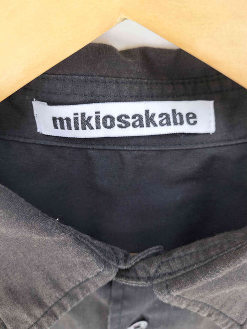 ミキオサカベ MIKIOSAKABE バック刺繍 レギュラーカラー ロングシャツワンピース レディース FREE