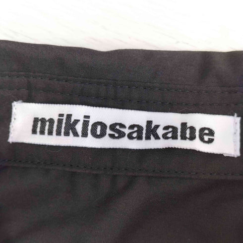 ミキオサカベ MIKIOSAKABE バック刺繍 レギュラーカラー ロングシャツワンピース レディース FREE