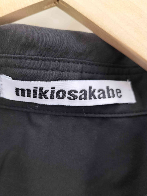ミキオサカベ MIKIOSAKABE バック刺繍 レギュラーカラー ロングシャツワンピース レディース FREE