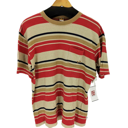 ハンテン HANG TEN 90s ボーダーポケットTシャツ 総柄 メンズ import:L