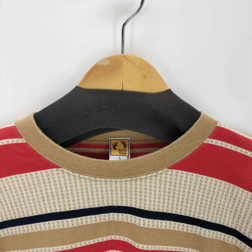 ハンテン HANG TEN 90s ボーダーポケットTシャツ 総柄 メンズ import:L