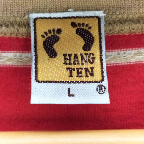 ハンテン HANG TEN 90s ボーダーポケットTシャツ 総柄 メンズ import:L