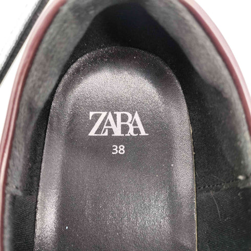 ザラ ZARA Derby Shoes エナメル チロリアン ダービー シューズ レディース 38