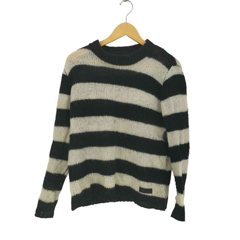 666 ORIGINAL CLOTHING ボーダー クルーネック モヘア混 ナイロンアクリルウールニット メンズ JPN:M