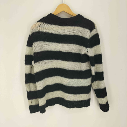 666 ORIGINAL CLOTHING ボーダー クルーネック モヘア混 ナイロンアクリルウールニット メンズ JPN:M