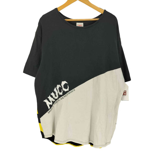 パンクドランカーズ PUNK DRUNKERS 両面プリント バックボーダー 切替 スイッチング ビッグシルエット クルーネックTシャツ メンズ ONE SIZE
