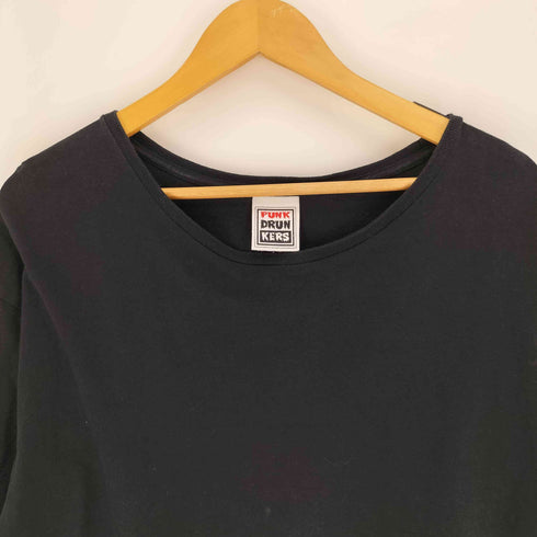 パンクドランカーズ PUNK DRUNKERS 両面プリント バックボーダー 切替 スイッチング ビッグシルエット クルーネックTシャツ メンズ ONE SIZE