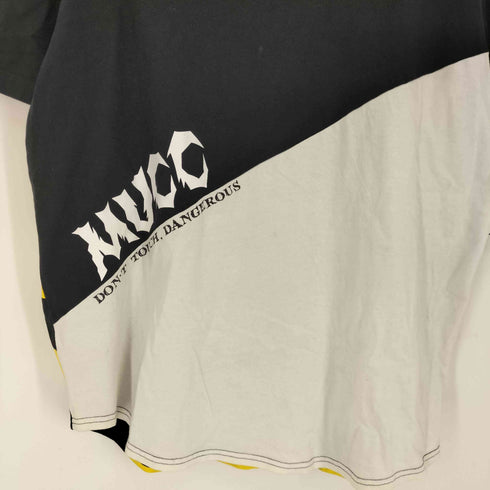 パンクドランカーズ PUNK DRUNKERS 両面プリント バックボーダー 切替 スイッチング ビッグシルエット クルーネックTシャツ メンズ ONE SIZE