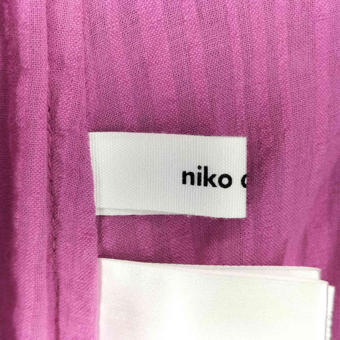 ニコアンド niko and... 背中V開きサッカースリットワンピース レディース