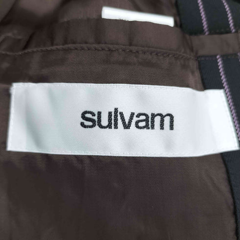 サルバム sulvam ストライプオーバーコート メンズ