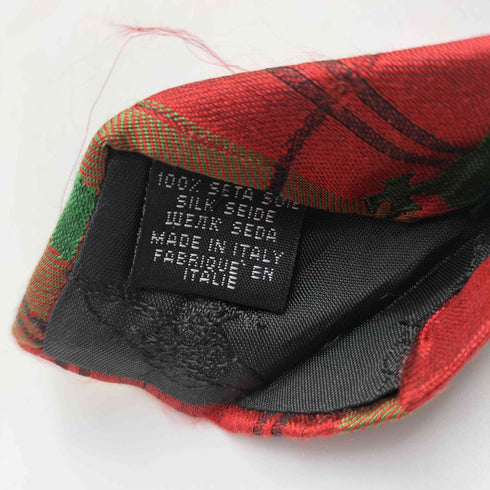 ヴィヴィアンウエストウッド Vivienne Westwood イタリア製 オーブ刺繍 チェック柄 シルク100% ネクタイ メンズ