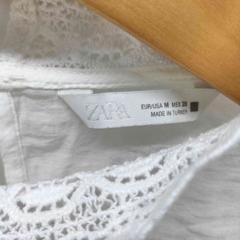 ザラ ZARA レースコンビブラウス レディース import:M