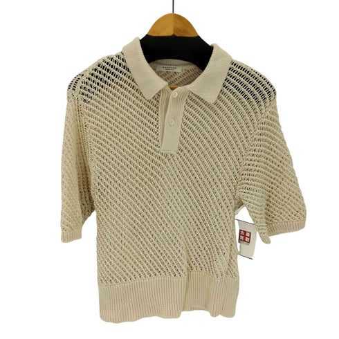 マカフィー MACPHEE 23SS メッシュコットン ポロカラープルオーバー レディース JPN:S