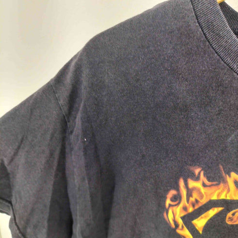 00s アニコミ ファイアー ロゴ Tシャツ メンズ FREE