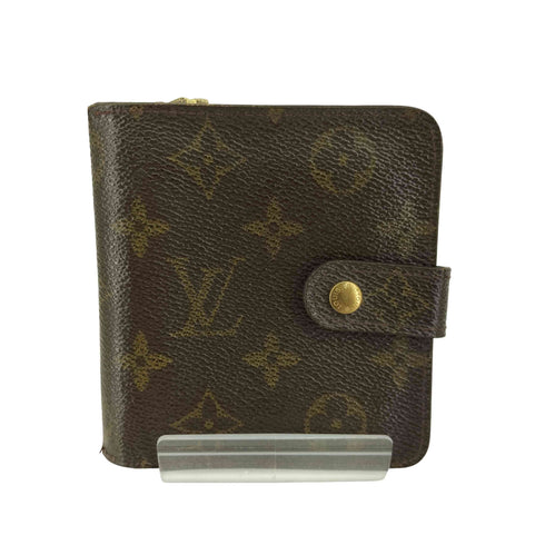 ルイヴィトン LOUIS VUITTON モノグラム コンパクトジップ 二つ折り財布 レディース