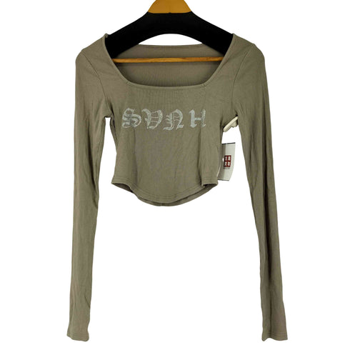 YJL 英字プリント カットソー レディース