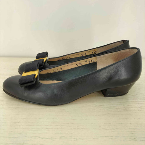 サルヴァトーレフェラガモ Salvatore Ferragamo ヴァラリボンパンプス グログランリボン レディース 5 1/2