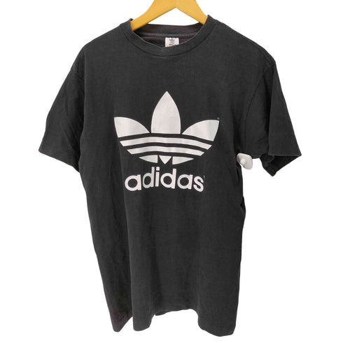 アディダス adidas USA製 トレフォイルロゴ 両面プリント Tシャツ 裾&袖シングル メンズ import:M