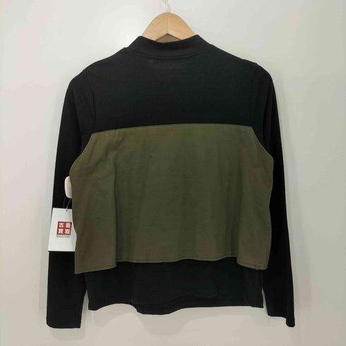 アズノゥアズ AS KNOW AS 異素材 リボン ドッキング モックネック L/S Tシャツ レディース