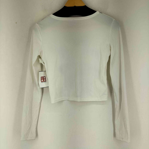 英字プリント L/S クロップドカットソー レディース