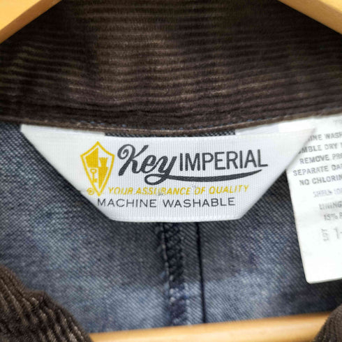 キーインペリアル Key IMPERIAL 70s-80s 襟コーデュロイ デニム カバーオール メンズ EUR:48