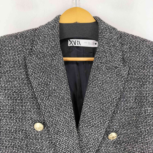 ザラ ZARA ツイードテーラードジャケット レディース import:L