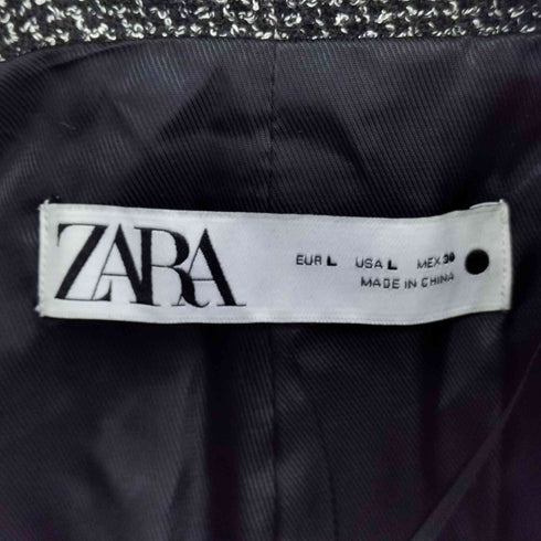 ザラ ZARA ツイードテーラードジャケット レディース import:L