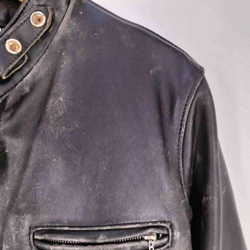 ショット Schott 90S USA製 ライナー付き シングルライダース メンズ US:36