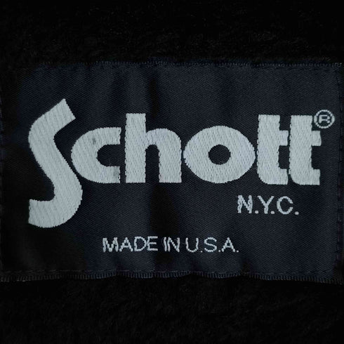 ショット Schott 90S USA製 ライナー付き シングルライダース メンズ US:36