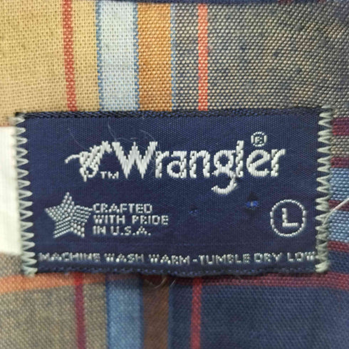 ラングラー Wrangler 80S L/S チェック ウエスタンシャツ メンズ JPN:L